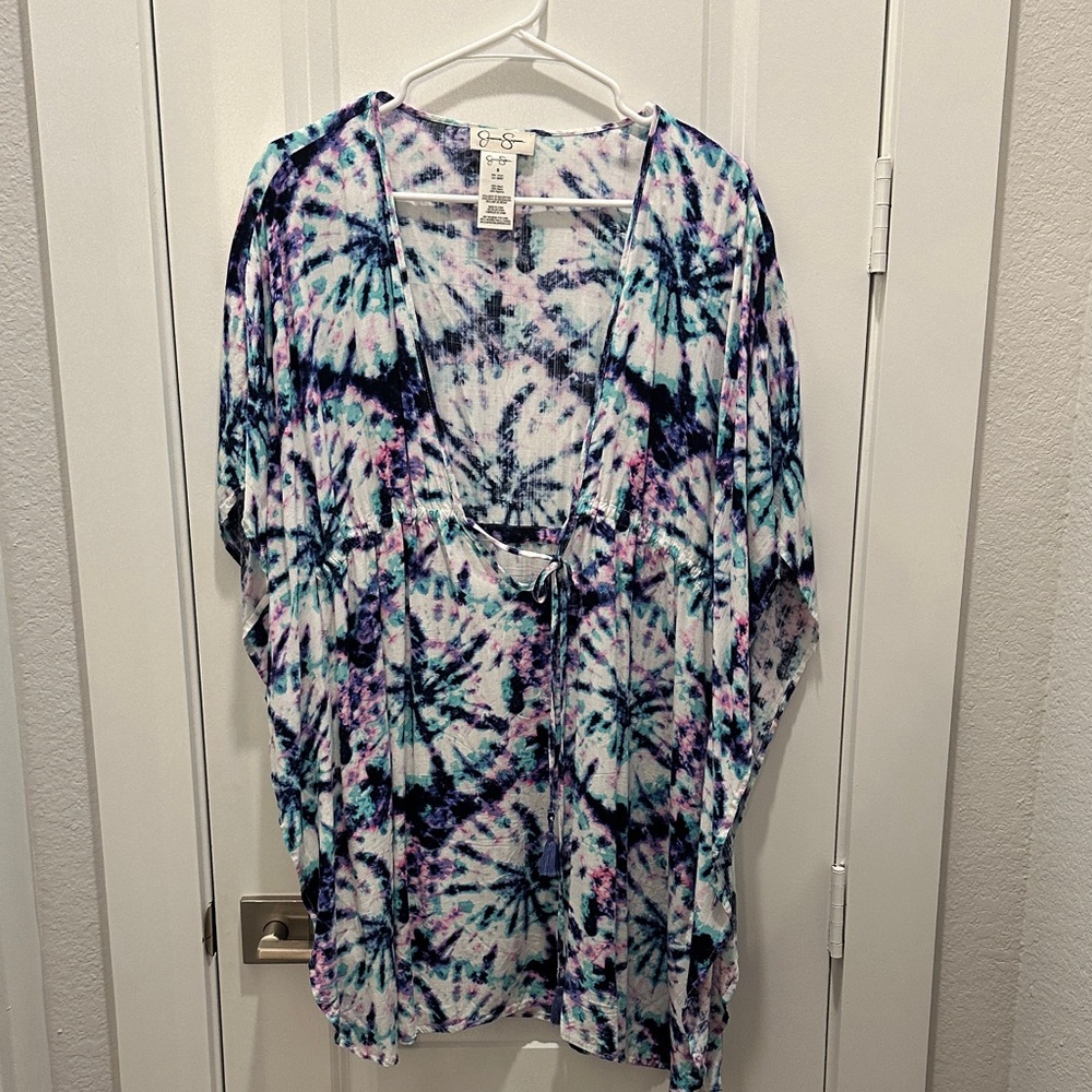 Jessica Simpson Multicolor V-Neck swimsuit cover